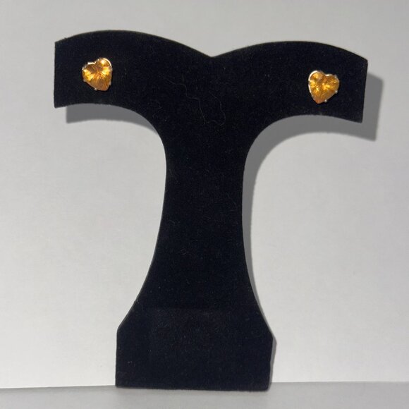 Clear 8.47mm Sterling Silver Heart Post Earrings - Picture 1 of 16